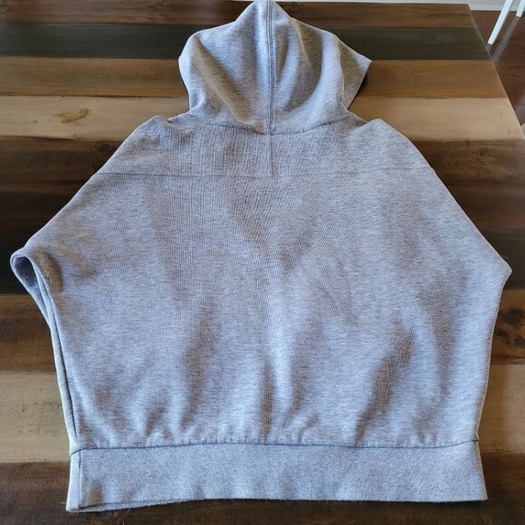 Puma Womens Gray V-Neck Crop Hooded Sweatshirt Pullover- SP - Picture 5 of 7